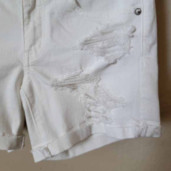 American Eagle Outfitters Midi Low Rise Super Stretch Denim Jean Shorts - Picture 6 of 16